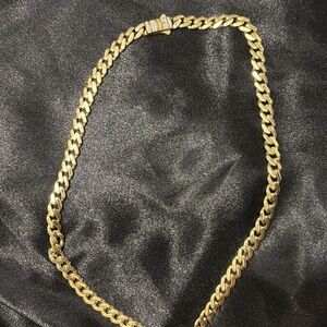 Monaco Men's Gold Curb Chain Necklace